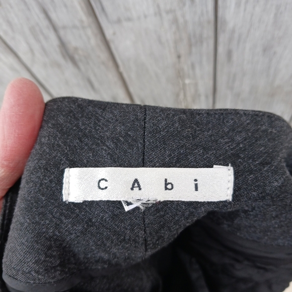 Cabi 547 Lean Trouser Cigarette Pants Ponte Charcoal Gray Slim Leg Size 12 - Picture 5 of 6